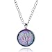 LUREME Time Gem Series Silver Tone Chain Disc Charm Necklace for Girls and Women (01002593-parent)