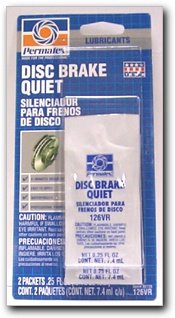 Permatex 80729 Disc Brake Quiet, 2 - .25 fl oz Pouches