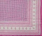 ShalinCraft Home Decorating Cotton Flat Bed Sheets India Block Printing Queen Size (bshtd546)