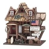 Wood Wagon Wheel Restaurant Bird House