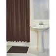 Chocolate Brown Paisley Damask Fabric Shower Curtain