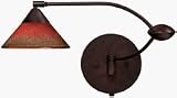 1WU Kona Bi-color Wall Swing Arm Lamp in Satin Nickel