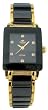 Oniss Ladies Caprice II Diamond Accented Black Ceramic Watch with Gold Trim #ON604-lg-blk