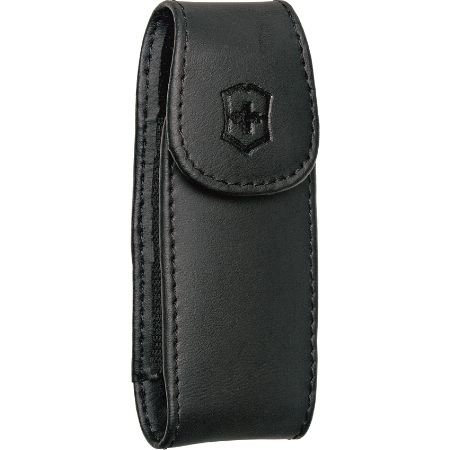 swiss army victorinox large pocketknife clip pouch leather black  more detail click!