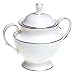 Lenox Tribeca Platinum-Banded Bone China Lidded Sugar Bowl