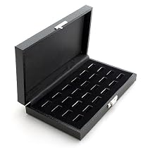 Wide Slot Jewelry Ring Display Storage Case Holds 24 Rings