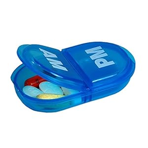 1 day am pm pill box