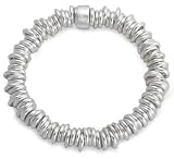 Sterling Silver Rings Elastic Stretch Bracelet 50g