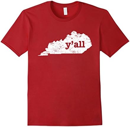 Men's Kentucky Y'all T Shirt Kentucky Homegrown T Shirt Gift Medium Cranberry