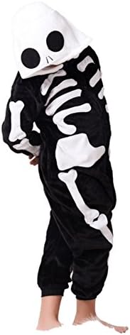 FashionFits Kid's Unisex Skull Jumpsuit Costumes Cosplay Pyjamas Sleepsuit Onesie 125