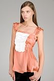 Just Cavalli Peach Silk Top