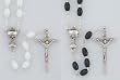 Rosary - First Communion - 5mm Oval Plastic Beads - 16" Chain with Chalice - IMPORTED FROM ITALY