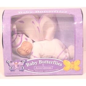 Anne Geddes Baby Butterflies White with Lilac RARE by Anne Geddes
