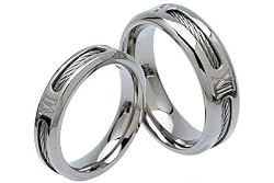 Titanium Ring with Roman Numeral Engraving