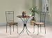Bistro Metal and Wood Dining Tea Table and 2 Chairs 3 Piece Set By Coaster Furniture