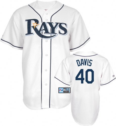 Matt Garza Jersey: Adult Majestic Home White Replica #22 Tampa Bay Rays Jersey