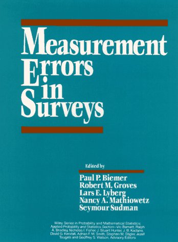 Measurement Errors in SurveysFrom Wiley