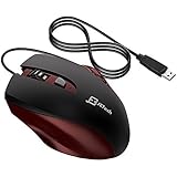 JETech&reg; 3-Button Wired USB Optical Mouse Mice (Black)