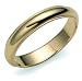 14k Yellow Gold 4mm Milgrain Half Round Band