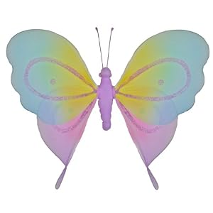 Purple Rainbow Butterfly nylon hanging ceiling wall baby nursery room wedding décor
