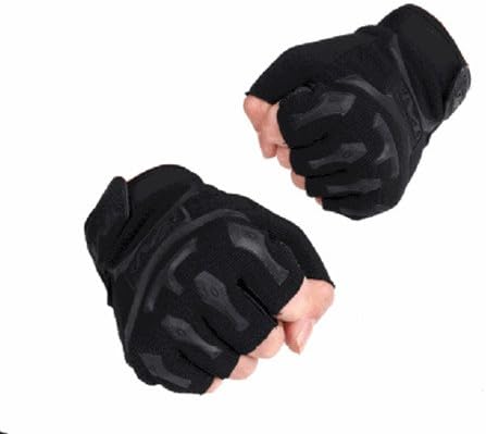 Eforbuy Seals Tactical Outdoor Anti Cut Half Refers to Military Enthusiasts American Men and Women Is Prevented Bask in Thin Movement Cycling Fitness Gloves, Hunting and Biking Gloves(one Size Fits All) (black)