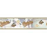 Blue Mountain Wallcoverings 5815396 Baltimore Orioles MLB Prepasted Wall Border, 6-Inch by 15-Foot