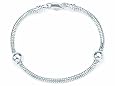 Zable(tm) 8" Sterling Silver Snake Bracelet with Smart Bead / Charm