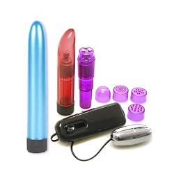 Doc Johnson Little Pearl 7" Vibrator Blue Muti-Speed Adult Sex Toy Kit