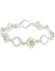 Sterling Silver Four Leaf Clover Bracelet, 7.25"