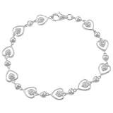 Sterling Silver Heart Bracelet