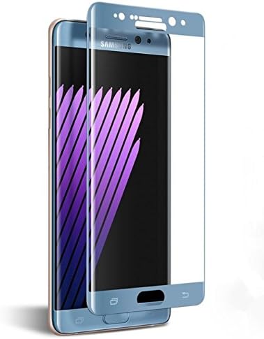 Samsung Galaxy Note 7 Screen Protector, Ultra Clear and 3D Full Coverage Tempered Glass Film - Protects Your Phone From Scratches, Dust, Dirt and Smudges (Coral Blue)