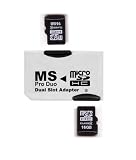 Komputerbay 32GB 32G 16GB x2 microSD microSDHC Card Class 4 with Memory Stick Pro Duo Adapter