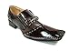 Mens M0734-23B Faux Snake Texture Studded Toe Loafers Shoes Available In 3 Colors