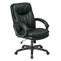Executive Leather Chair - Black/ Pewter