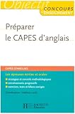 Pr�parer le Capes d'anglais
