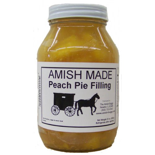 Amish Buggy Pie Filling, Peach, 32 Ounce (Pack of 12)