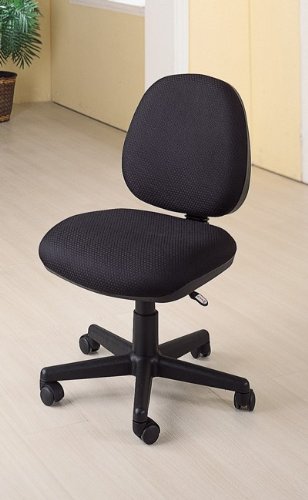 Black Fabric Secretary Chair With Gas Lift