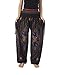 Lannaclothesdesign Women's Smocked Waist Boho Flowy Yoga Harem Pants Hippie Clothes