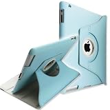 360 Degrees Rotating Stand (Blue) Leather Case for Apple iPad 2 2nd generation
