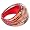 Antica Murrina Veneziana Laguna - Ring aus Muranoglas in Rot/Gold/Schwarz