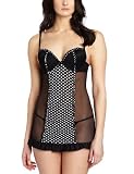 Rampage Womens Micro Dot Print And Mesh Babydoll Thong Set 415Rb47p1JL. SL160 Rampage Womens Micro Dot Print And Mesh Babydoll Thong Set