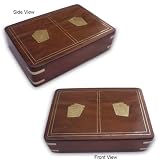 Christmas Gift For Her Handmade Wooden Jewelry Box With Brass Design Engraved On Top (Free Shipping) Wbox0109