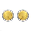 Stud Earrings With 6.40ctw Cubic zirconia in 925 Sterling silver. Total item weight 11.1g