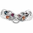 14K White Gold Mother's Ring - 6 Gemstone -- YOU CHOOSE THE COLORS!