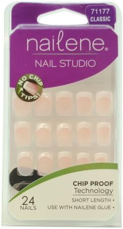 Nailene Nail Studio Nails, Short Length, Classic 71177, 24 Ct. (Pack of 2)