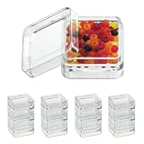 12pc Clear Acrylic Bead Display Box Containers - 1-1/4" x 1-1/4"