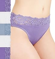 5 Pack Cotton Rich High Leg Knickers with Lace