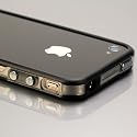 i-Beans 「全60色」iPhone 4 Mixed Plastic Bumper Case シリコン+ブラスチック バンパー 保護液晶フィルム USB充電ケーブル付 CLR/BLK(371-60)