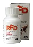 Zoetis 60 mL RFD Liquid Dog Wormer. Removal of Roundworm and Hookworms in Puppies and Dogs