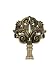Solid Antiqued Brass Lamp Finial 2 3/4 Inch Tall